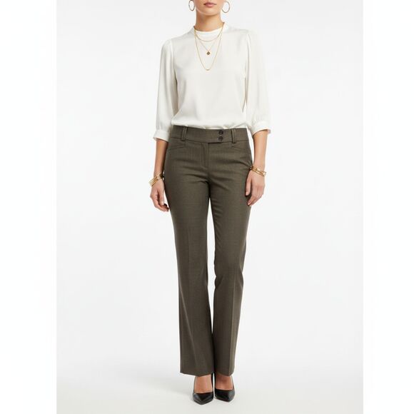 Banana Republic Gray Striped Sloan Trouser Pants 10 - Picture 6 of 6